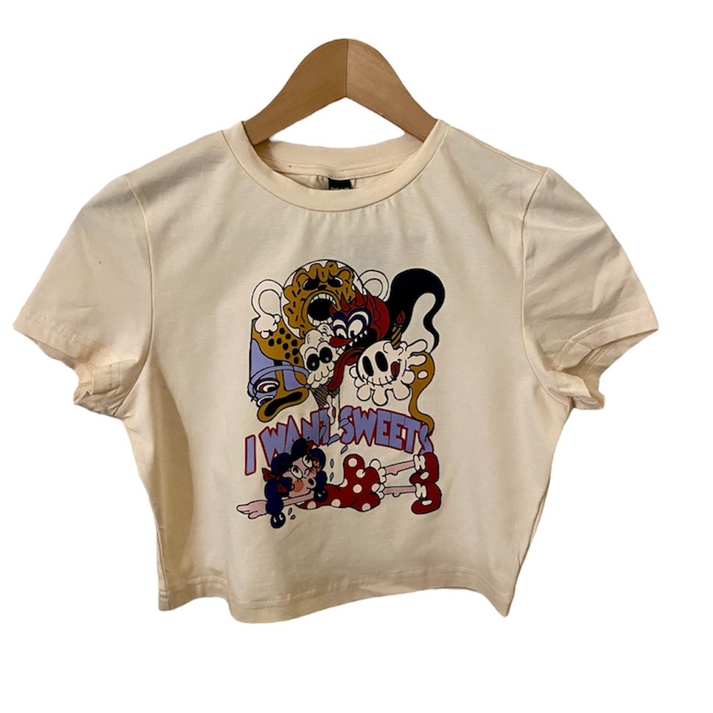 Graphic Print Crop T-shirt